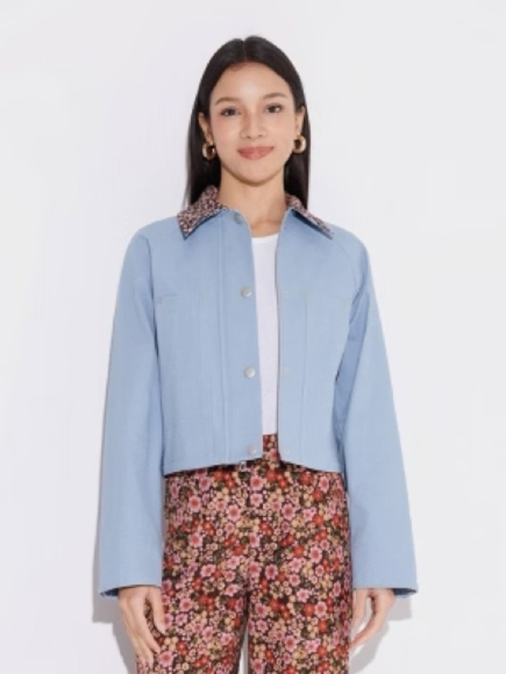 Wild Fable Women's Chore Jacket - Light Blue Small